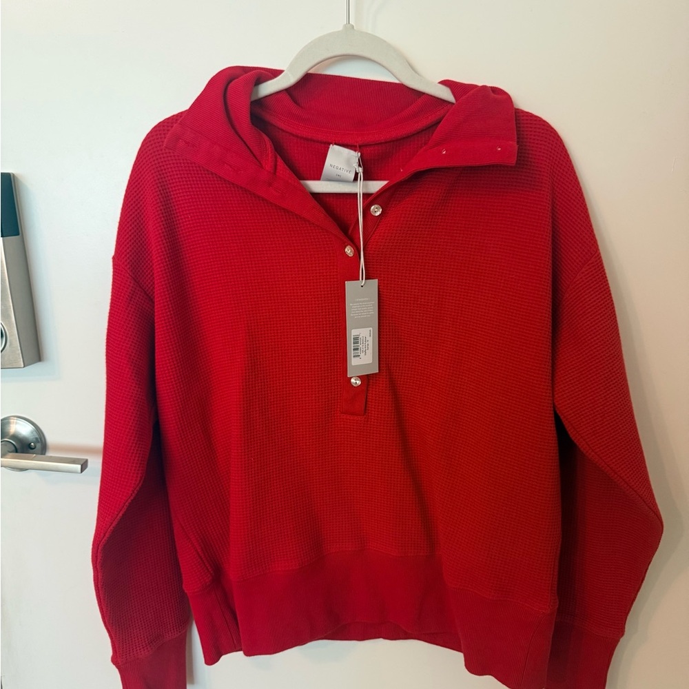 Negative Waffle knit pullover NWT - image 1